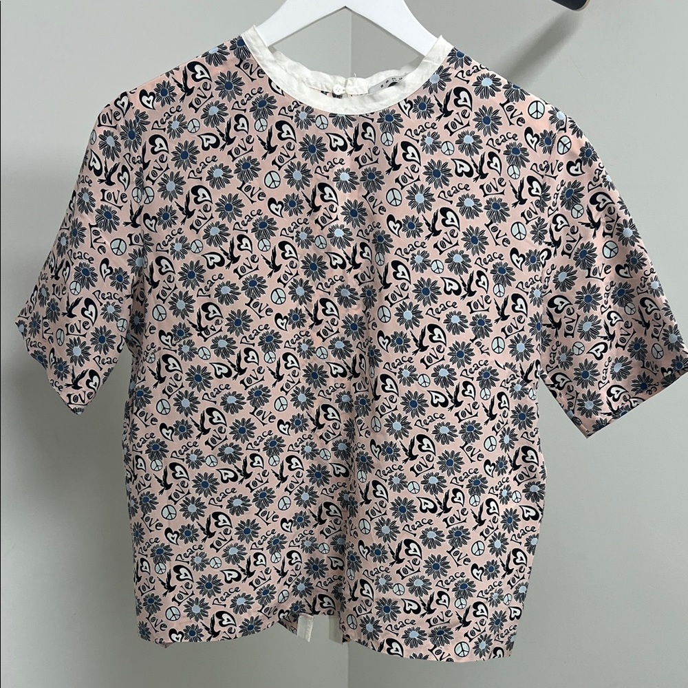 Kids' Floral and Peace Short Sleeve Tee